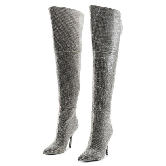 Sparkly Rhinestone Thigh High Boots - Picture 1 of 9